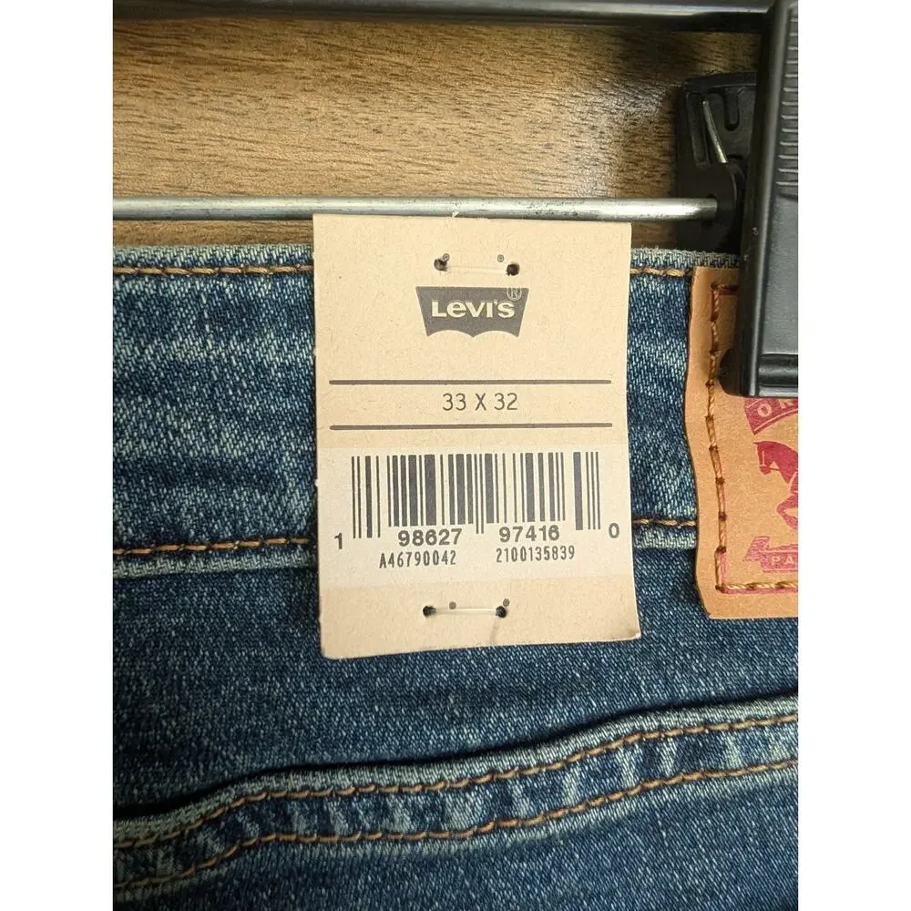 NWT Levi's Superlow Bootcut Jeans Womens 33 Blue Medium Wash Whiskered Red Tab